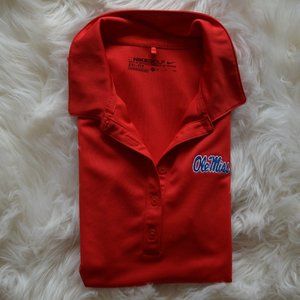 Ole Miss Small Nike Red Womens Golf Polo